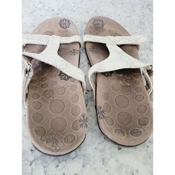 Orthaheel Molly Women's 7 White Supportive Faux Reptile‎ Hook & Loop Sandals - Picture 3 of 7
